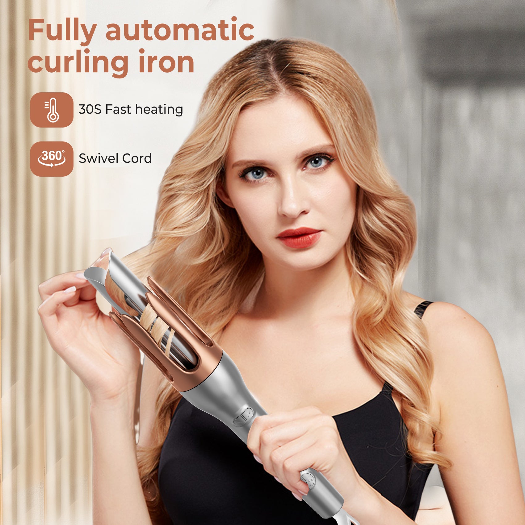 Rotating Electric Curling Iron